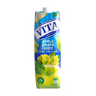 摩尔多瓦进口vita苹果青葡萄汁1L*2青提汁无添加0脂果汁饮料饮品