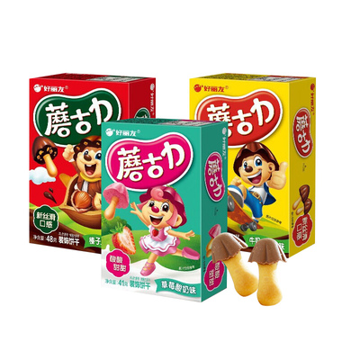 好丽友蘑古力巧克力儿童饼干零食