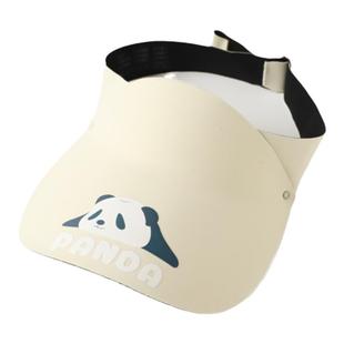 儿童帽子夏季婴儿遮阳帽凉帽宝宝熊猫空顶帽男宝女童防晒帽太阳帽