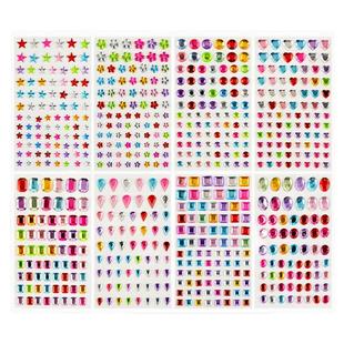 儿童亚克力水晶钻石贴纸女孩爱心星星五角星宝石脸部化妆装饰贴画