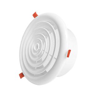 abs新风系统出风口卡簧式圆形进风出风排风换气口室内百叶通风口