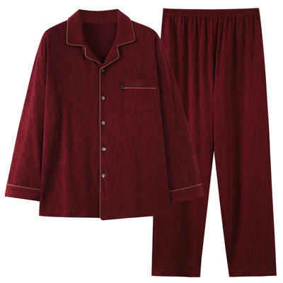 睡衣男春秋款纯棉长袖红色2026新款马年本命年家居服休闲大码套装