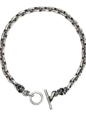 高山隆双头空眼骷髅项链