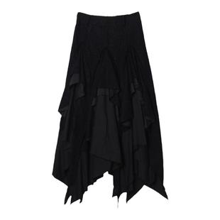 西町村屋设计立裁拼接半身裙女秋季新款法式不规则裙子XA9C10101