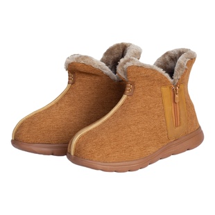 缎梵僧鞋冬季男女同款棉鞋保暖和尚鞋居士鞋防滑底短靴棉靴僧侣鞋