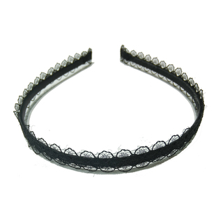 韩国东大门进口简约百搭气质黑色蕾丝花边细发箍高级感头箍女洗脸