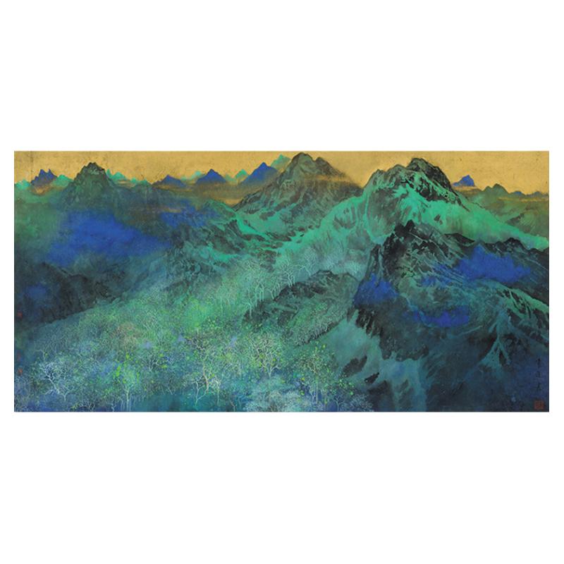 袁运甫江山万里图青绿山水国画