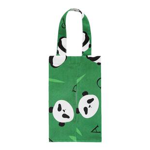 艺术鸭  可爱系列布艺抽纸纸巾盒车载纸巾袋椅背吊挂panda熊猫W