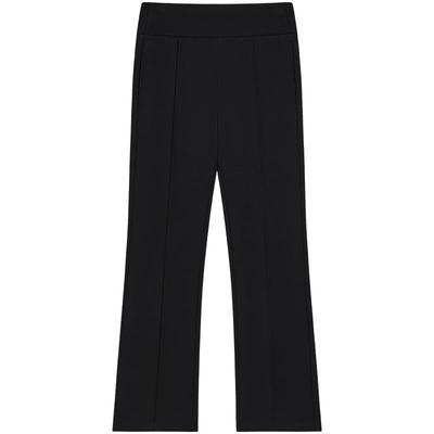 特步运动裤女2025年春季新款休闲潮流针织直筒女子微喇运动长裤