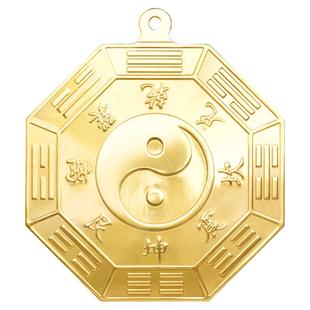 新款纯黄铜凹凸镜乾坤太极八卦镜阴阳镜玄关路冲挂件化解中式摆件