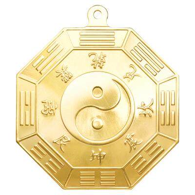 新款纯黄铜凹凸镜乾坤太极八卦镜阴阳镜玄关路冲挂件化解中式摆件