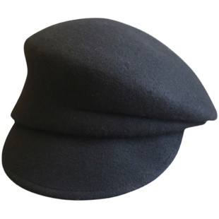 日本ca4气质款澳洲羊毛折边鸭舌礼帽青年毡帽报童帽骑士帽子女秋