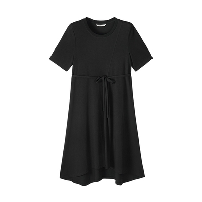 MSLAN夏季清爽透气T恤连衣裙