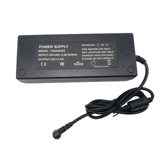 24V5A电源适配器液晶显示器鱼缸LED灯电源线足功率DC接口5525弯头