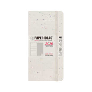 2026环保棉麻布面周计划weeks白瑶纸手账日程本周历95.5g无酸纸适合钢笔书写不洇不透墨简约随身布面记事本