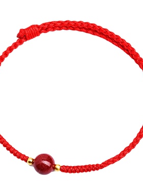 2026马年朱砂手串红手绳转运珠