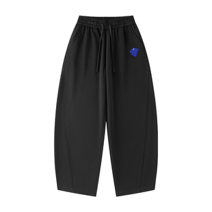 韩国ADER NANA黑色刺绣直筒裤男女宽松垂感工装裤潮牌百搭休闲裤