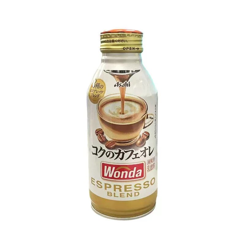 日本进口朝日旺达即饮黑咖啡液400g冰美式液体萃取冷萃饮料
