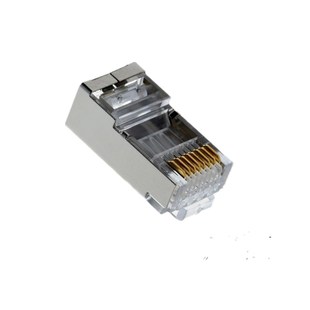 安普宝创网络水晶头镀金三叉超五类六类屏蔽水晶头SFTP6类千兆盒