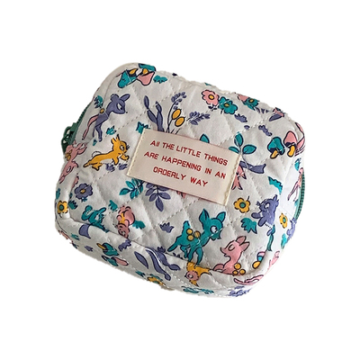 清新ins风简约绗缝收纳迷你包