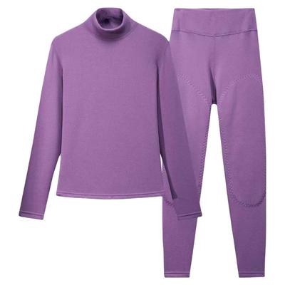 恒源祥中老年加绒加厚保暖内衣套装女士高领秋裤秋衣修身百搭全套