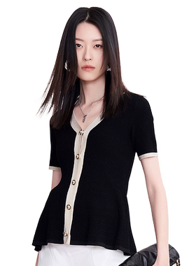 SELLYNEAR时尚简约显瘦针织开衫