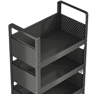 厨房蔬菜置物架落地多层小推车加厚菜篮子收纳储物货架加粗特厚款