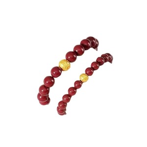 朱砂手链本命年转运红色珠手串男女通用2024新款爆款珠子金珠