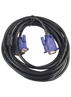 VGA线3+5 双头屏蔽磁环蓝头VGA视频信号线 显示器连接线1.5米