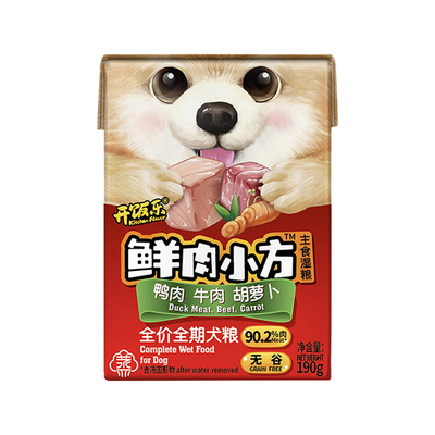 开饭乐鲜肉小方全犬期主食190g*8
