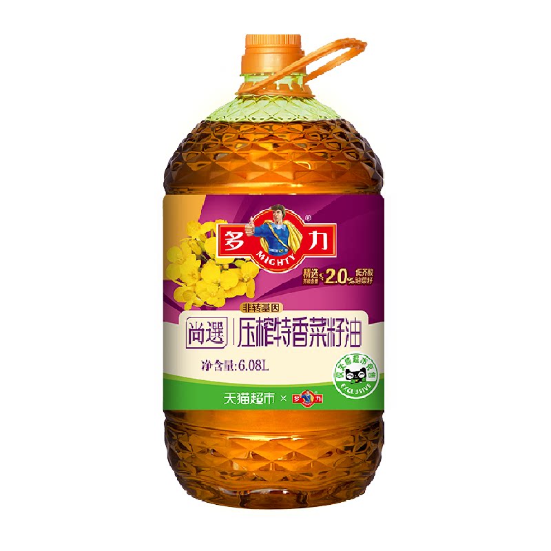 多力尚选压榨特香菜籽油6.08L非转基因食用油物理压榨充氮锁鲜 到手手实拍商品图