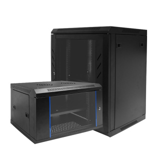 加厚12u网络机柜标准19英寸机架机柜6u壁挂交换机弱电机柜9u服务器机柜家用机房机柜多媒体挂墙机柜小型