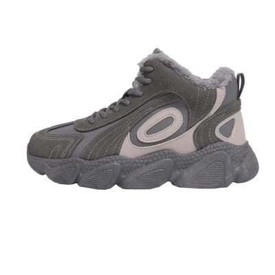 超轻便高帮大棉鞋女款2025新款冬季加绒加厚防水不累脚运动老爹鞋