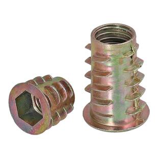 锌合金内六角带介/T型内外牙螺母/家具螺丝预埋件连接件M4M5M6M8