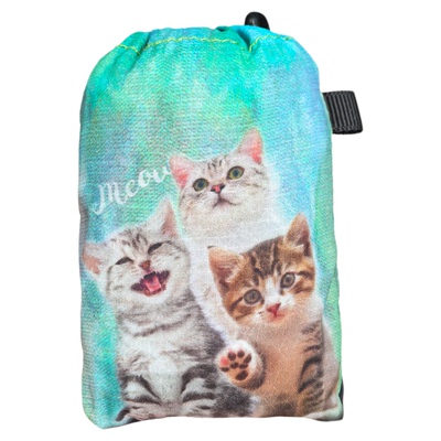 迷你收纳单肩便携购物包 可爱猫折叠防泼水尼龙单肩超轻薄皮肤包