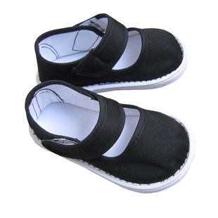 宝宝手工布鞋纯布底加厚小孩布底鞋夏季方口鞋透气没脚汗安全纽扣