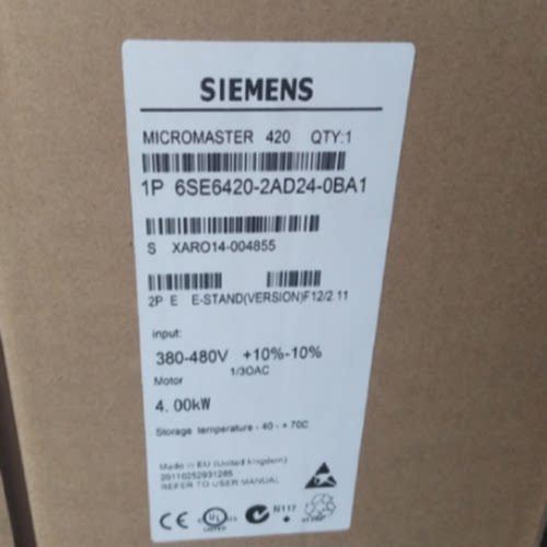 议价6SE6440-2AD24-0BA1西门子MM440 4KW内置滤波器6SE64402AD240