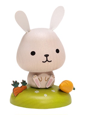 森活木趣可爱办公桌面装饰宿舍治愈解压女生礼物男生汽车弹簧摆件