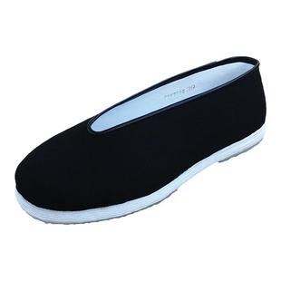 手工千层底黑色圆口老北京布鞋男士礼服呢春夏老头鞋老人鞋传统鞋