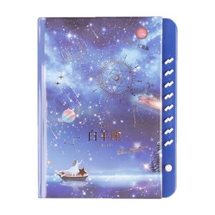 密码本小学生十二星座带锁星空笔记本手账本记事本少女日记本本子