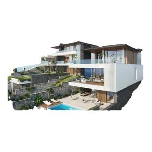 cad自建房建筑平面园林景观绿化室外施工鸟瞰效果图规划方案设计