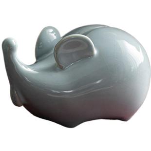 汝山明汝瓷有钱鼠茶宠 汝窑摆件 生肖鼠香插摆件招财茶宠企业定制