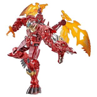 放大号威震红龙天变形机器人恐龙霸王龙模型摆件儿童孩玩具礼物品