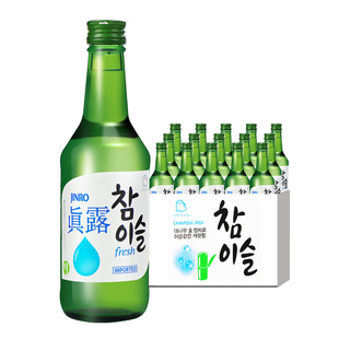 真露果味烧酒烧酒韩国原装进口果味烧酒360ml清酒微醺酒韩国烧酒