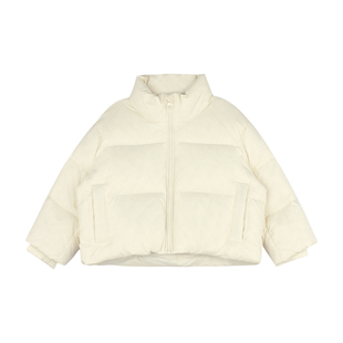 大耳象女童立领面包羽绒服冬季新款宝儿加绒保暖御寒90白鸭绒外套