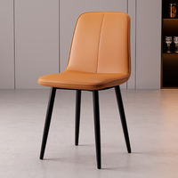 The dining chairs are modern and simple Nordic light luxury ironwork backrest chairs, negotiation desks and chairs, and casual dining tables and chairs thumbnail 3