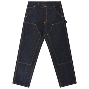 Korakublue/蓝布屋16盎司重磅未脱浆原牛双膝伐木工装牛仔裤B01J