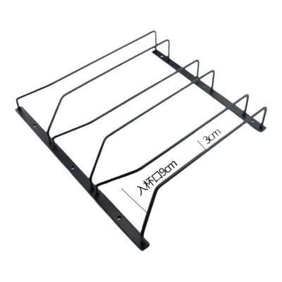 家用哑黑色不锈钢倒挂悬挂杯架
