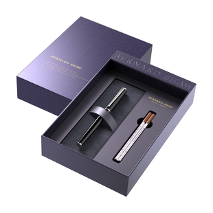 Bernard Shaw萧伯纳签字笔星耀官方旗舰新款曜夜黑宝珠笔节日男士商务定制高档笔芯套装金属办公水性签名笔