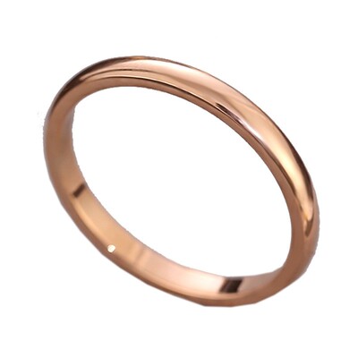 钛钢素圈光面钻石戒指ring女戒女